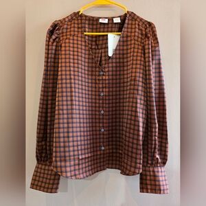 Levi's Plaid Button-Front Women's SizeL NWT